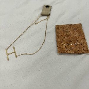 ANTHROPOLOGIE LETTER “H” NECKLACE